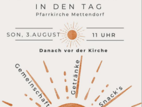 Flyer zum Wortgottesdienst mit anschließendem gemeinsamen Zusammensein