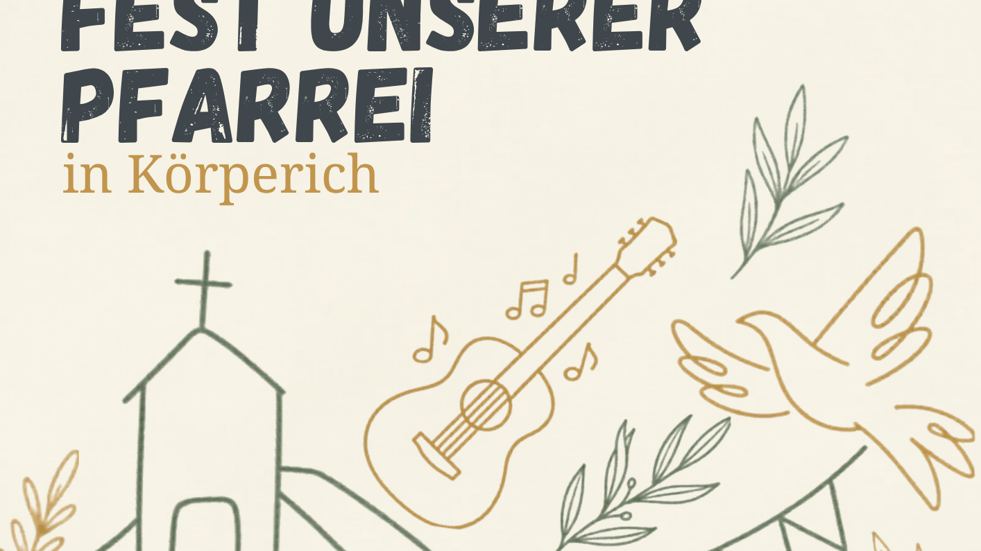 Flyer mit weiteren Informationen zu unserem Pfarrfest im Sommer 2026