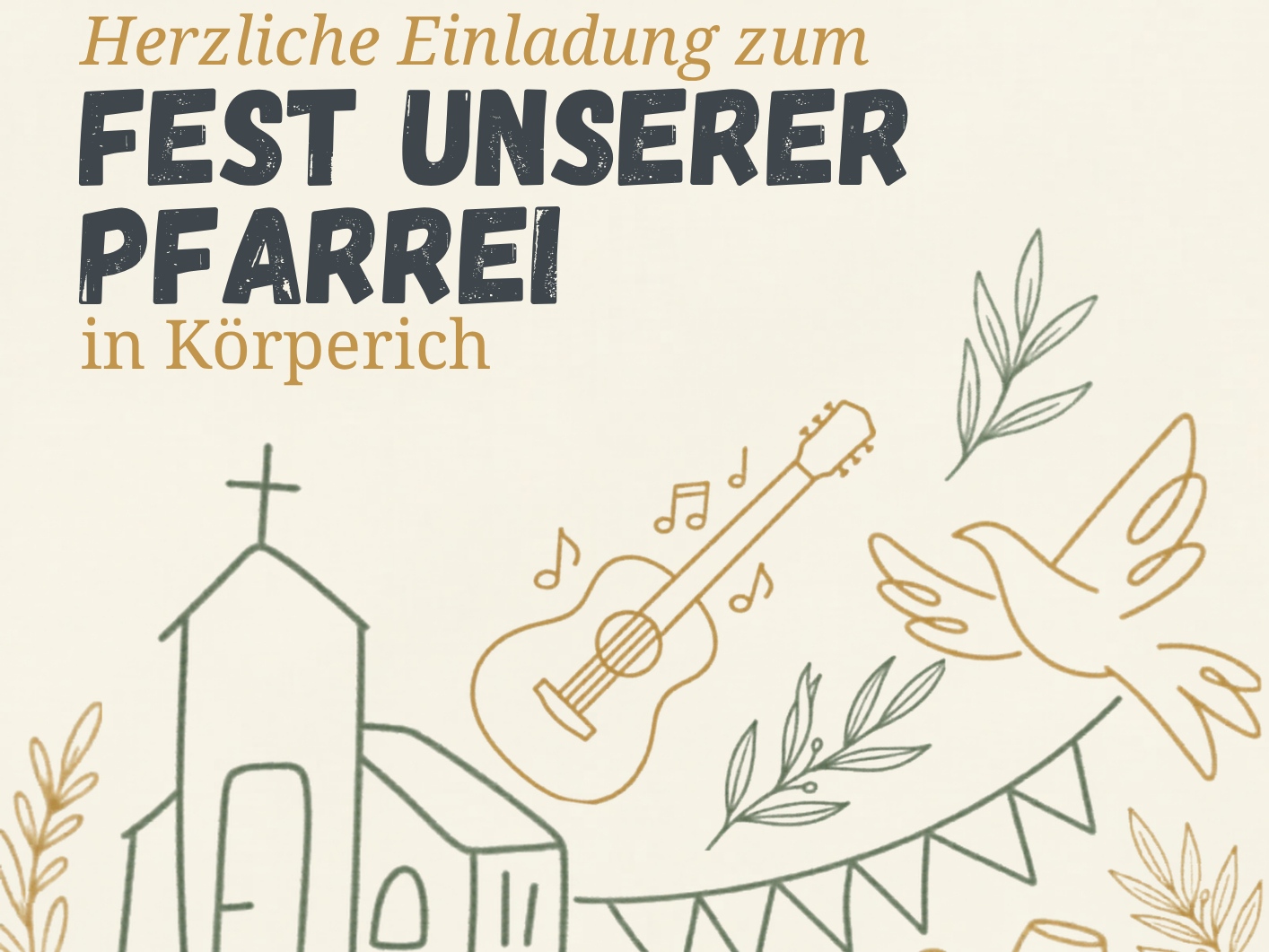 Flyer mit weiteren Informationen zu unserem Pfarrfest im Sommer 2026