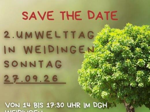 ein SAVE the date für den zweiten Umwelttag in Weidingen