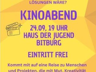Informationen zum Kinoabend im Haus der Jugend Bitburg
