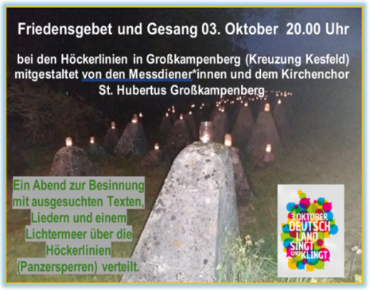 Friedensgebet und Gesang Großkampenberg