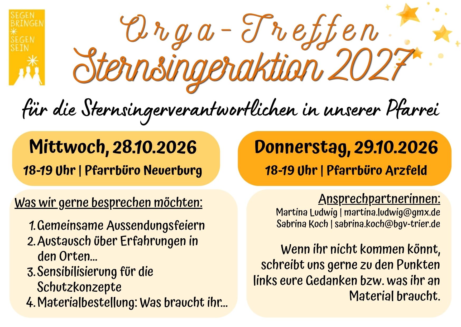 Flyer Sternsinger-Messdienerfahrt (c) Arzfeld-Neuerburg Flyer Sternsinger-Messdienerfahrt
