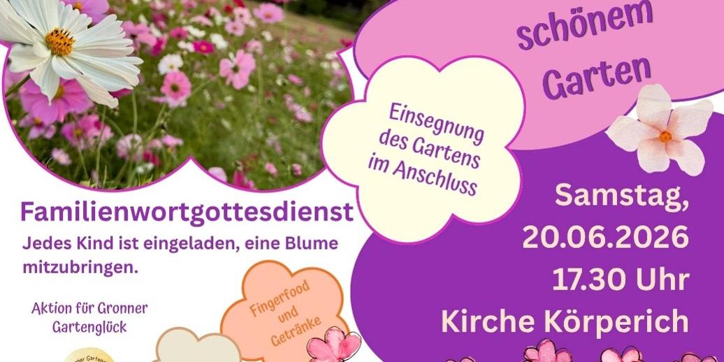Flyer mit den Einzelheiten des Familiengottesdienstes in Körperich