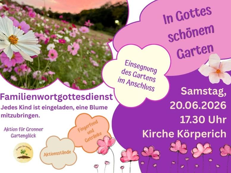Flyer mit den Einzelheiten des Familiengottesdienstes in Körperich
