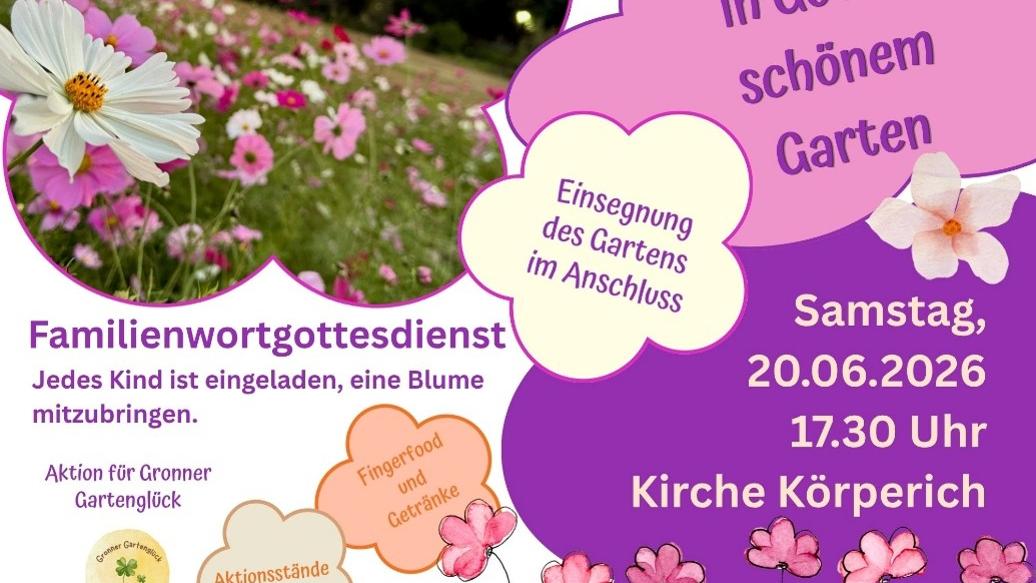 Flyer mit den Einzelheiten des Familiengottesdienstes in Körperich