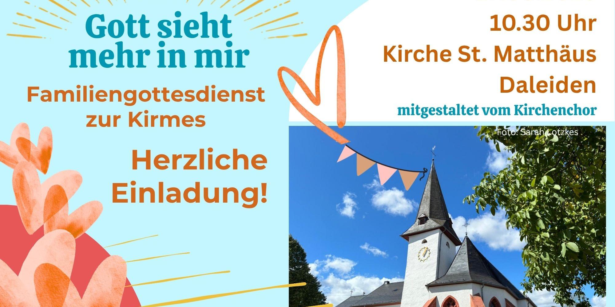 Flyer mit den Einzelheiten des Familiengottesdienstes in Daleiden