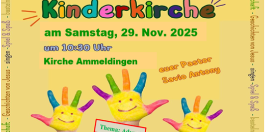 Flyer zur Kinderkirche in Ammeldingen